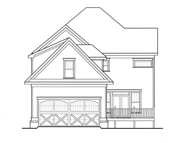 Rear Elevation image of Princeton House Plan
